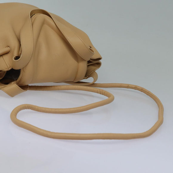 BOTTEGA VENETA Hand Bag Leather 2way Beige Auth hk1443V