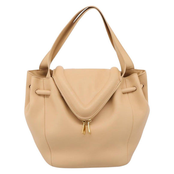 BOTTEGA VENETA Handtasche Leder 2-Wege Beige Auth hk1443V