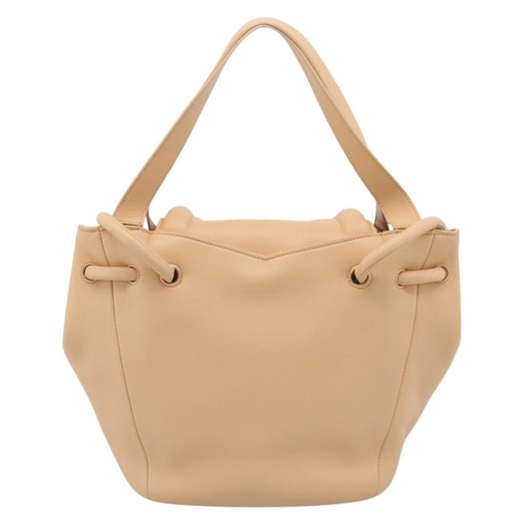 BOTTEGA VENETA Handtasche Leder 2-Wege Beige Auth hk1443V