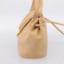 BOTTEGA VENETA Handtasche Leder 2-Wege Beige Auth hk1443V-4