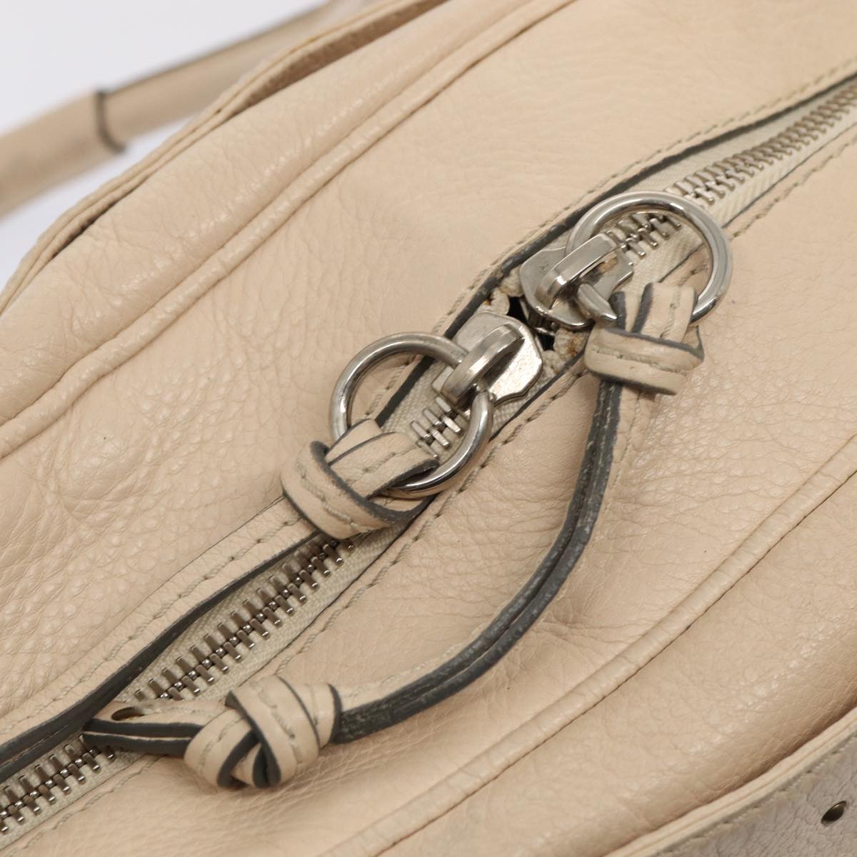 Chloe Paddington Hand Bag Leather Vanilla Auth hk1448