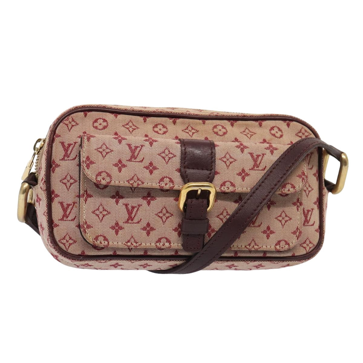 LOUIS VUITTON Monogram Mini Juliet MM Shoulder Bag Red M92219 LV Auth hk1461