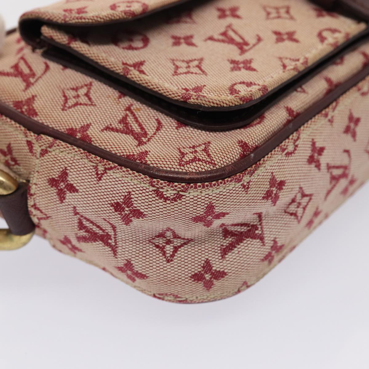 LOUIS VUITTON Monogram Mini Juliet MM Shoulder Bag Red M92219 LV Auth hk1461