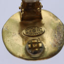 CHANEL COCO Mark Earring metal Gold CC Auth hk1464-10