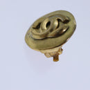 CHANEL COCO Mark Earring metal Gold CC Auth hk1464-7