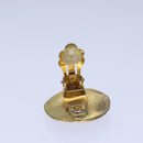 CHANEL COCO Mark Earring metal Gold CC Auth hk1464-9