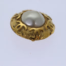 CHANEL COCO Mark Earring metal Gold CC Auth hk1466V-13