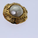 CHANEL COCO Mark Earring metal Gold CC Auth hk1466V-14