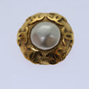 CHANEL COCO Mark Earring metal Gold CC Auth hk1466V-15