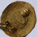 CHANEL COCO Mark Earring metal Gold CC Auth hk1466V-19