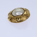 CHANEL COCO Mark Earring metal Gold CC Auth hk1466V-4