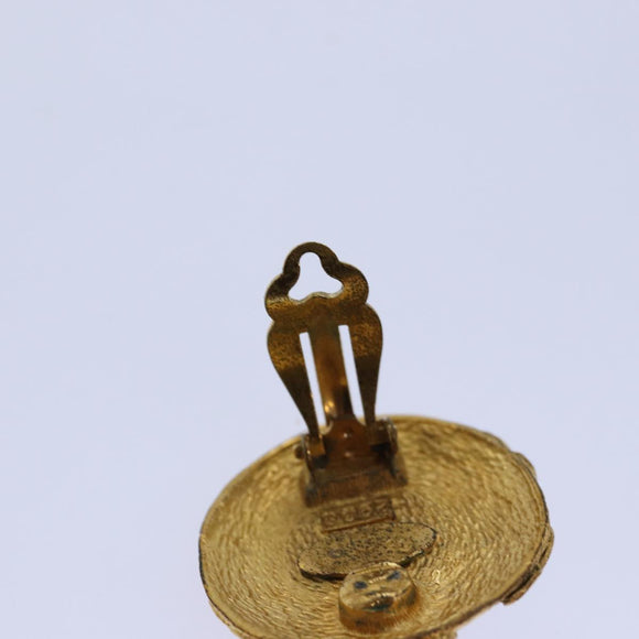 CHANEL COCO Mark Earring metal Gold CC Auth hk1466V