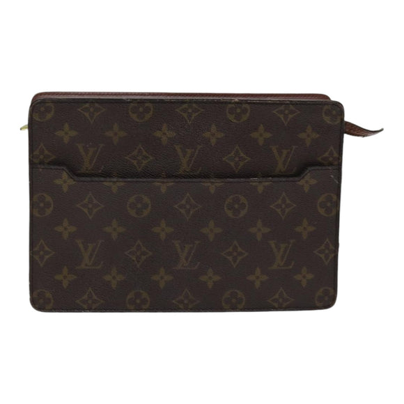 LOUIS VUITTON Monogram Pochette Homme Clutch Bag M51795 LV Auth hk1491
