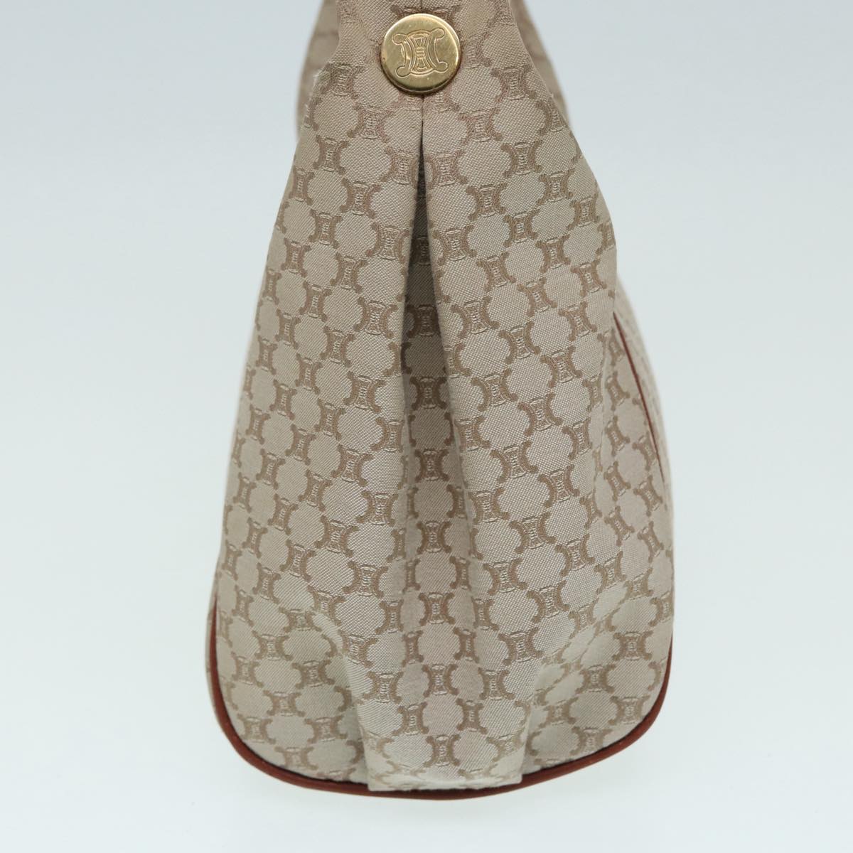 CELINE Macadam Canvas Hand Bag Beige Auth hk1497