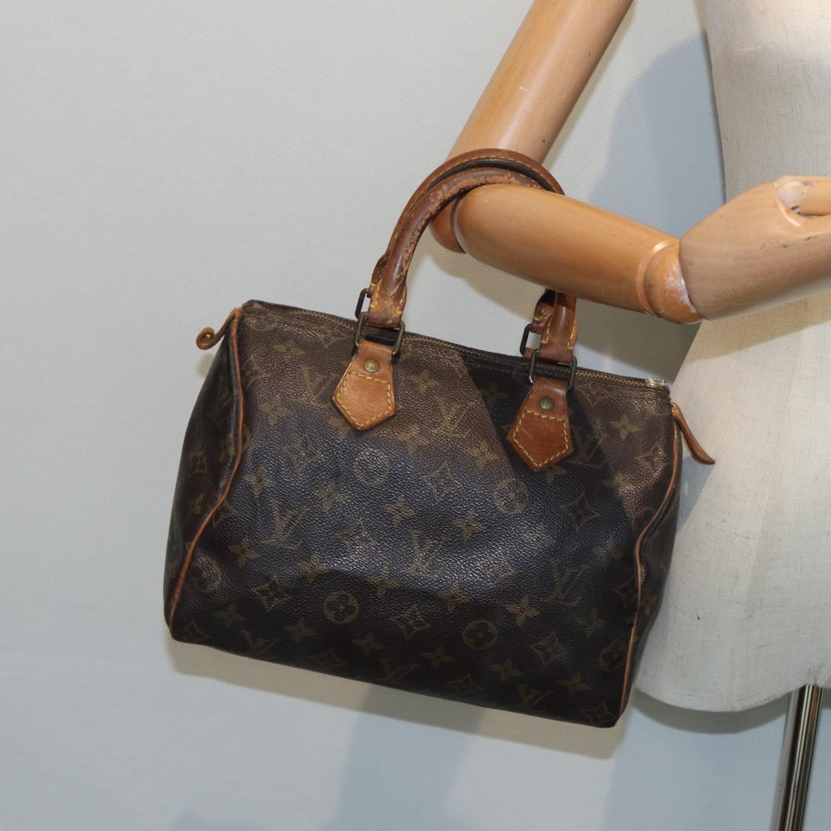 LOUIS VUITTON Monogram Speedy 25 Hand Bag M41528 LV Auth hk1519