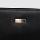BURBERRY Clutch Bag Leather Black Auth hk1528-17