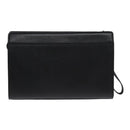 BURBERRY Clutch Bag Leather Black Auth hk1528-2