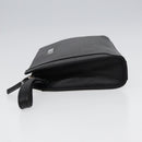 BURBERRY Clutch Bag Leather Black Auth hk1528-4
