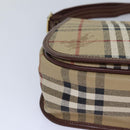 Burberrys Nova Check Shoulder Bag PVC Leather Beige Auth hk1529-14