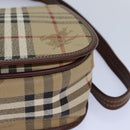 Burberrys Nova Check Shoulder Bag PVC Leather Beige Auth hk1529-15