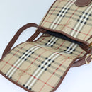 Burberrys Nova Check Shoulder Bag PVC Leather Beige Auth hk1529-9