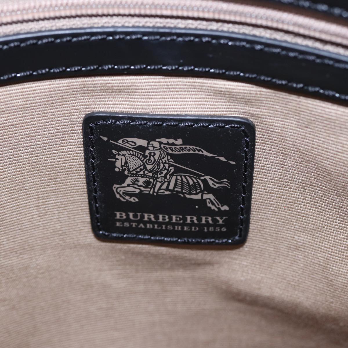 BURBERRY Nova Check Shoulder Bag Canvas Beige Auth hk1532