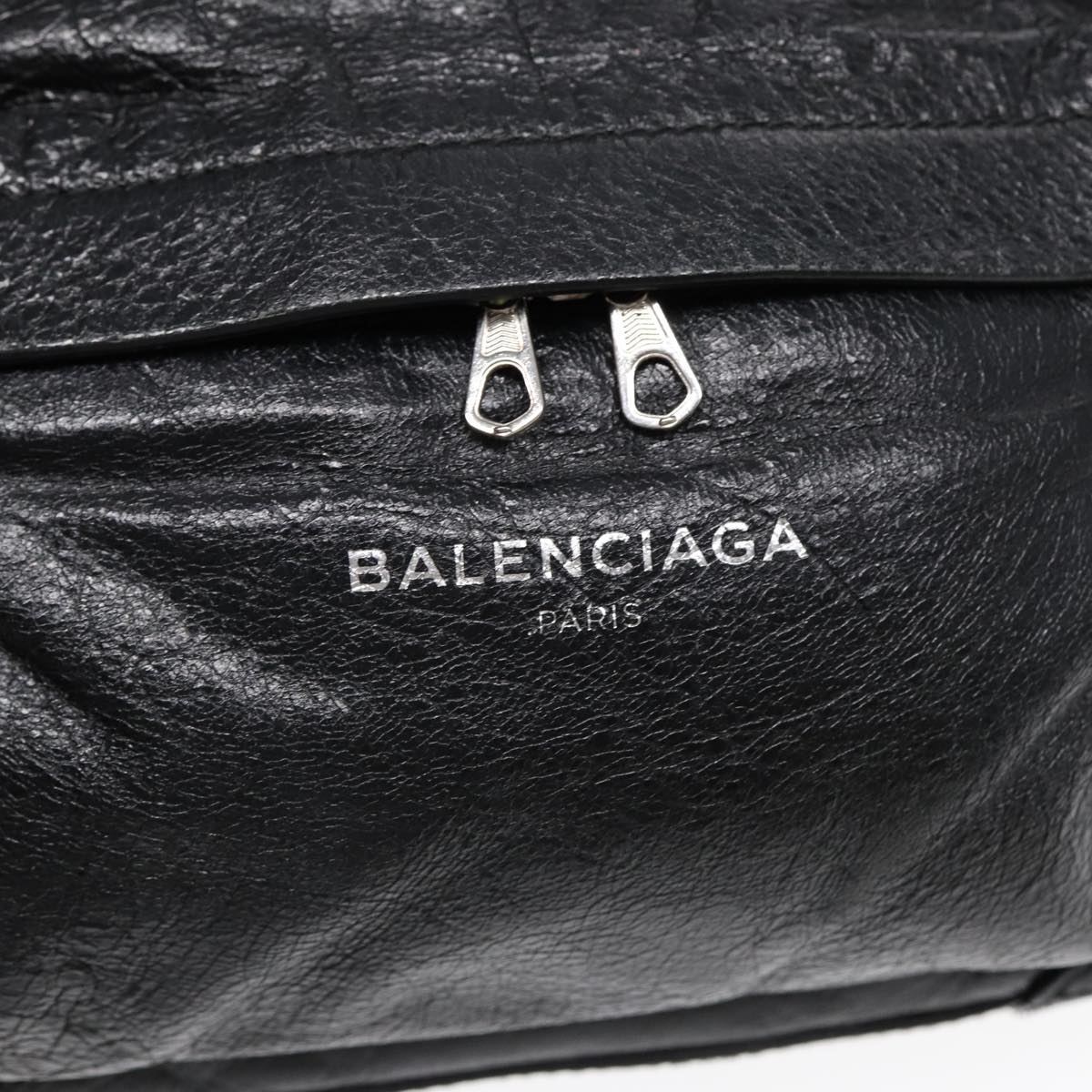 BALENCIAGA Backpack Leather Black 409010 Auth hk1541