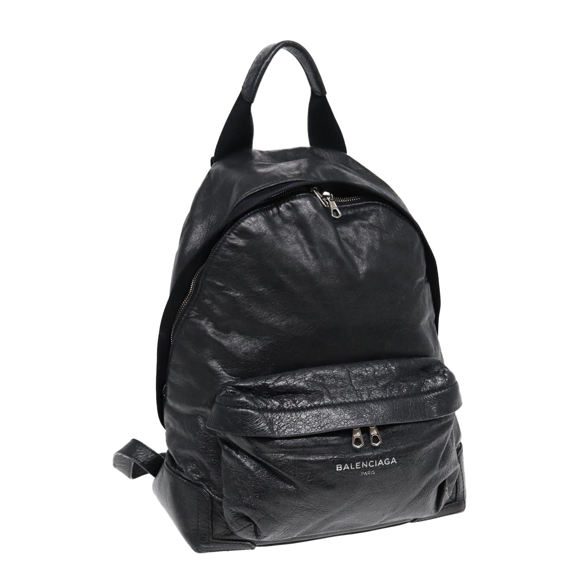 BALENCIAGA Backpack Leather Black 409010 Auth hk1541