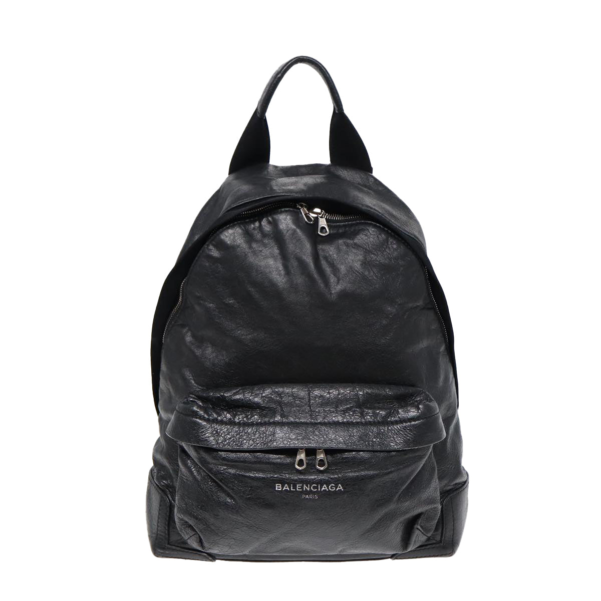 BALENCIAGA Backpack Leather Black 409010 Auth hk1541