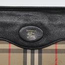 BURBERRY Nova Check Document Case Canvas Beige Auth HK1549-8