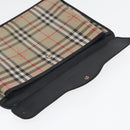 BURBERRY Nova Check Document Case Canvas Beige Auth HK1549-9