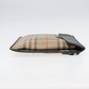 BURBERRY Nova Check Document Case Canvas Beige Auth HK1549-3