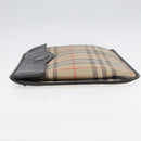 BURBERRY Nova Check Document Case Canvas Beige Auth HK1549-4