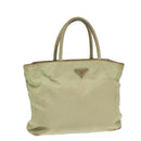 PRADA Tote Bag Nylon Silver Pistachio Green Auth hk1563-1