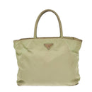 PRADA Tote Bag Nylon Silver Pistachio Green Auth hk1563-13