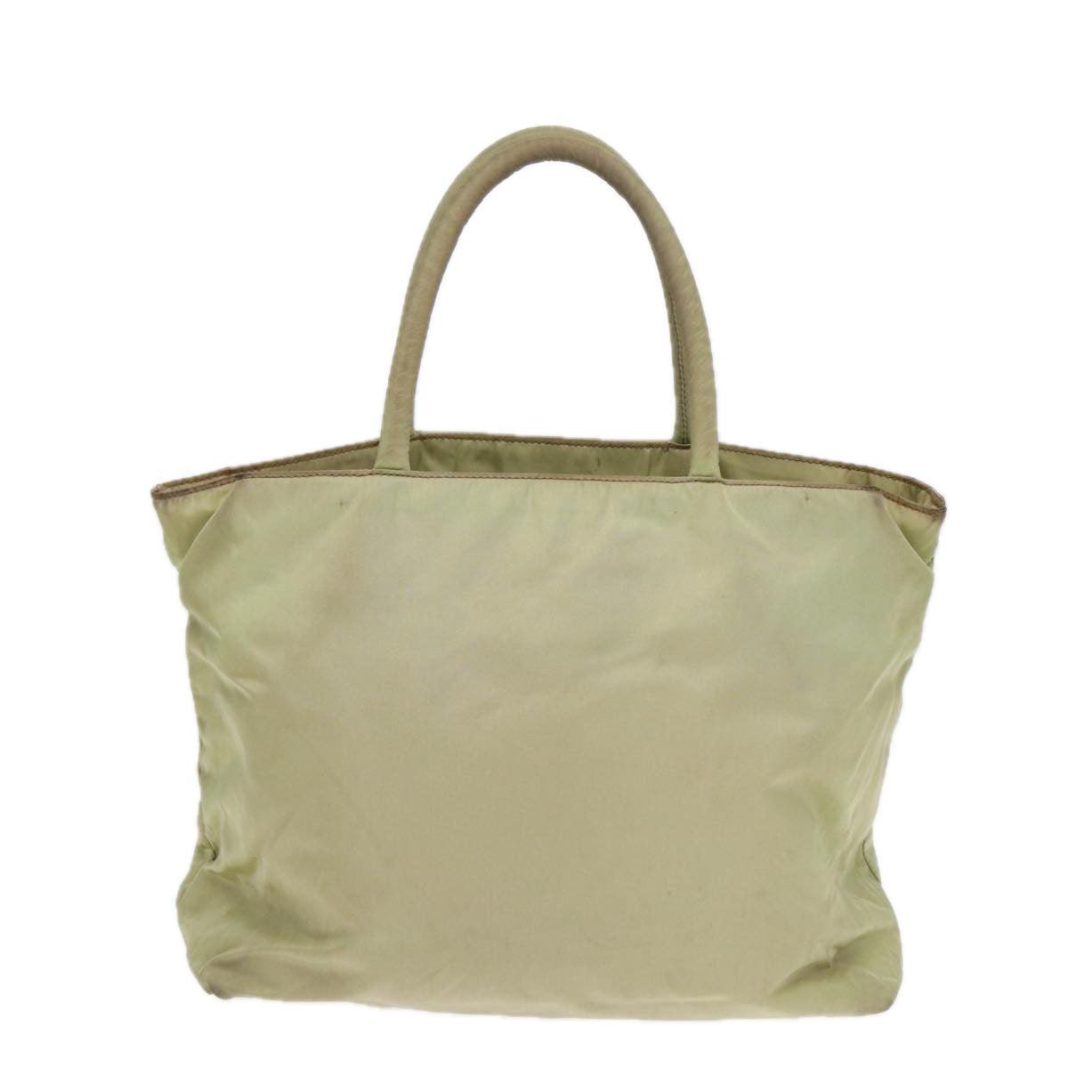 PRADA Tote Bag Nylon Silver Pistachio Green Auth hk1563 - 0