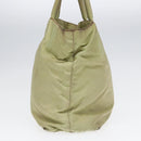 PRADA Tote Bag Nylon Silver Pistachio Green Auth hk1563-4