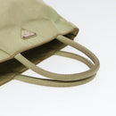 PRADA Tote Bag Nylon Silver Pistachio Green Auth hk1563-7