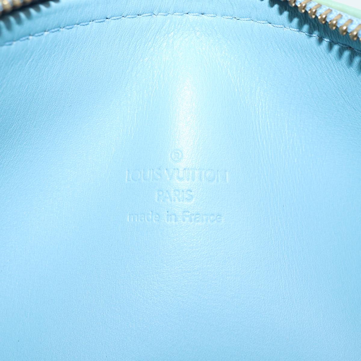 LOUIS VUITTON Monogram Vernis Bedford Hand Bag Baby Blue M91007 LV Auth hk1619