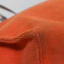 LOEWE Anagram Tote Bag Canvas Leather Orange Brown Auth hk1621-14