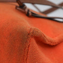 LOEWE Anagram Tote Bag Canvas Leather Orange Brown Auth hk1621-15