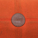 LOEWE Anagram Tote Bag Canvas Leather Orange Brown Auth hk1621-17