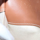 LOEWE Anagram Tote Bag Canvas Leather Orange Brown Auth hk1621-12