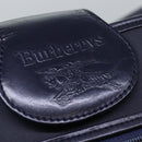 Burberrys Shoulder Bag Nylon Leather Navy Gold Auth hk1626-10