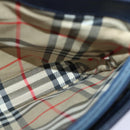 Burberrys Shoulder Bag Nylon Leather Navy Gold Auth hk1626-17