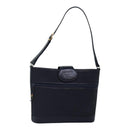 Burberrys Shoulder Bag Nylon Leather Navy Gold Auth hk1626-1