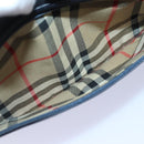 Burberrys Shoulder Bag Nylon Leather Navy Gold Auth hk1626-20