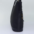 Burberrys Shoulder Bag Nylon Leather Navy Gold Auth hk1626-3