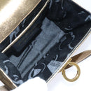 Salvatore Ferragamo Gancini Shoulder Bag Leather Gold Auth hk1653-11
