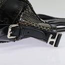 FENDI Hand Bag Enamel Black 8BN157 Auth hk1661-17